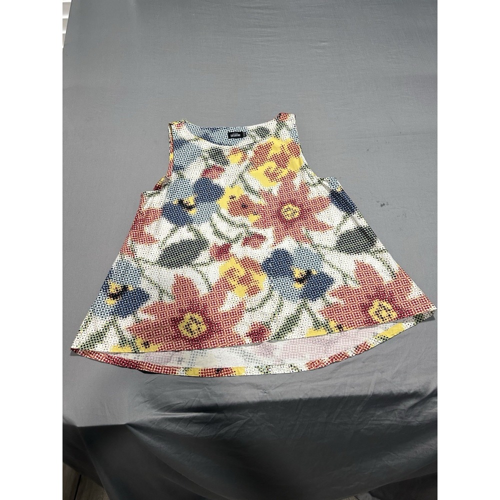 Kate Spade Saturday Abstract Floral Colorful Sleeveless Top M